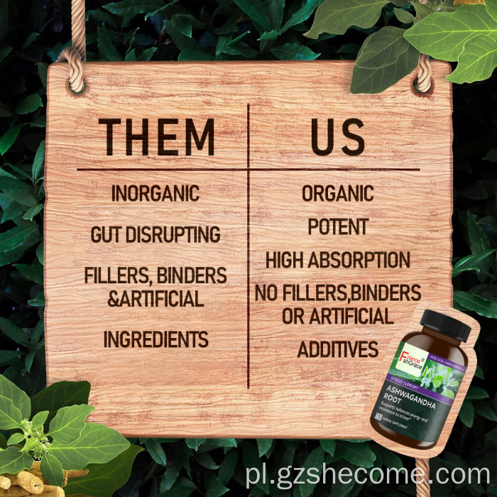 Ashwagandha ziołowy suplement reakcja na stres Wsparcie Sen